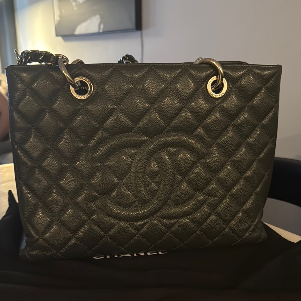 Chanel Black Quilted Leather Tote Bag